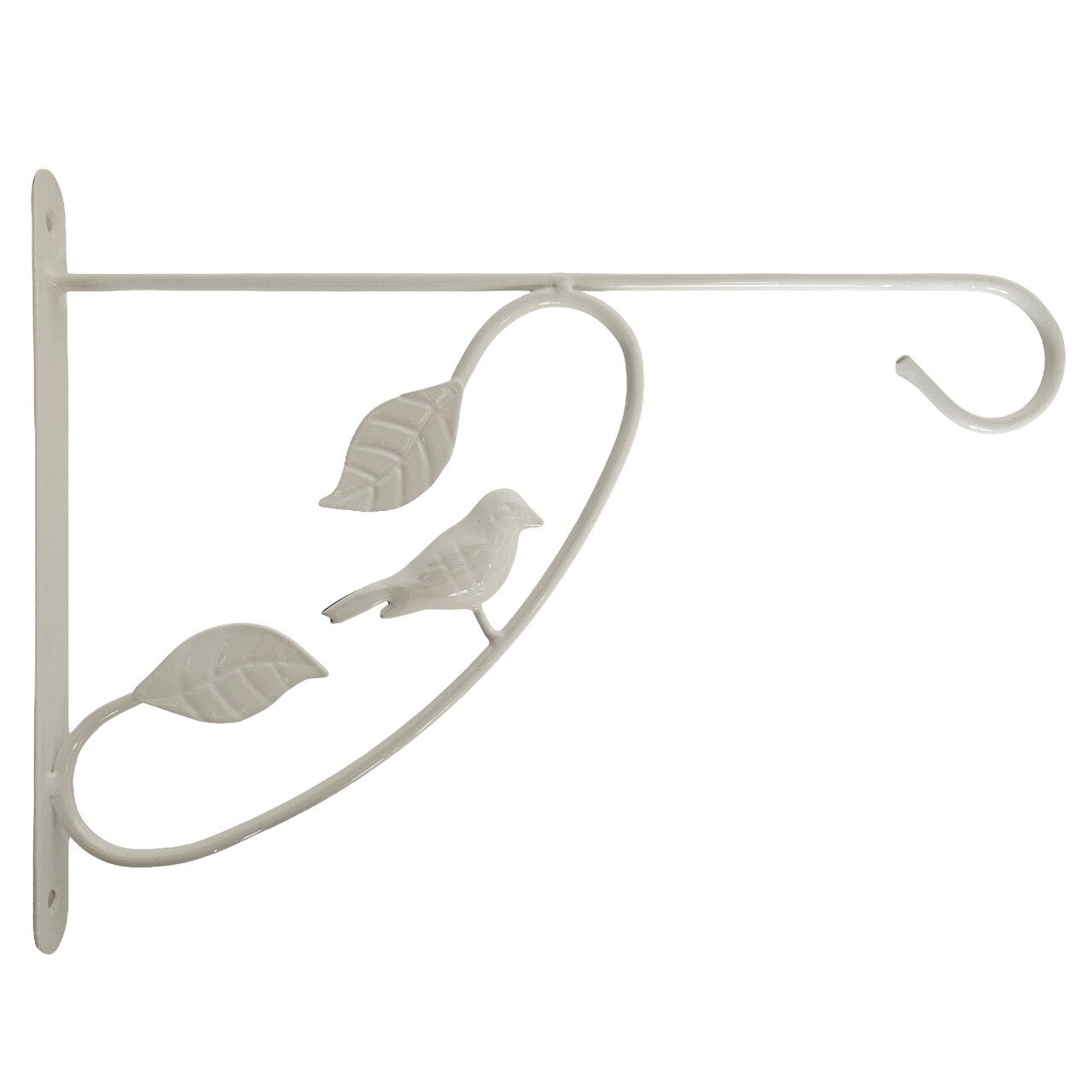 Scroll-Design Metal Wall Bracket for Hanging Accessories and Flowerpots for Indoor & Outdoor Use